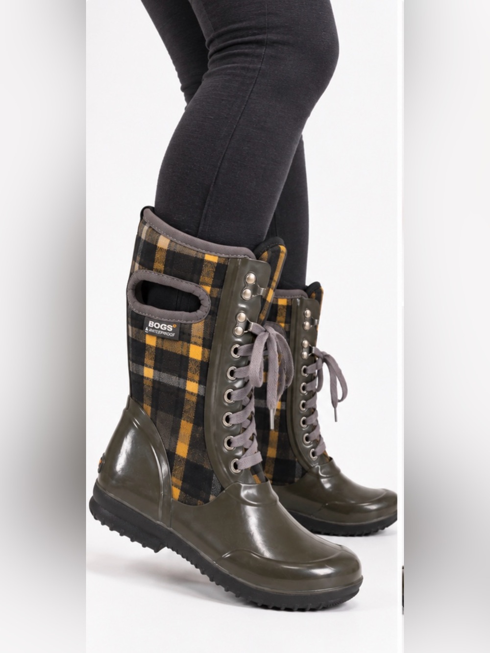 BOGS Sidney Plaid Waterproof Winter Rain Boots Women’s Size 7 Neo-Tech